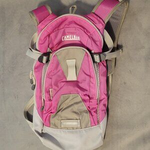 CamelBak Pink Gray Hydration Mini M.U.L.E Kids Lightweight Hiking Backpack